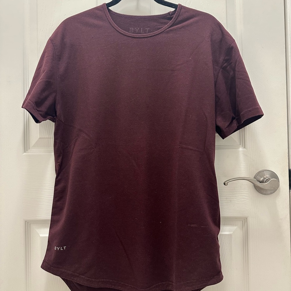 Men's Bylt Basics Drop Cut Maroon Short Sleeve T-Shirt